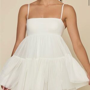 Popflex White BabyDoll Dress - 3X